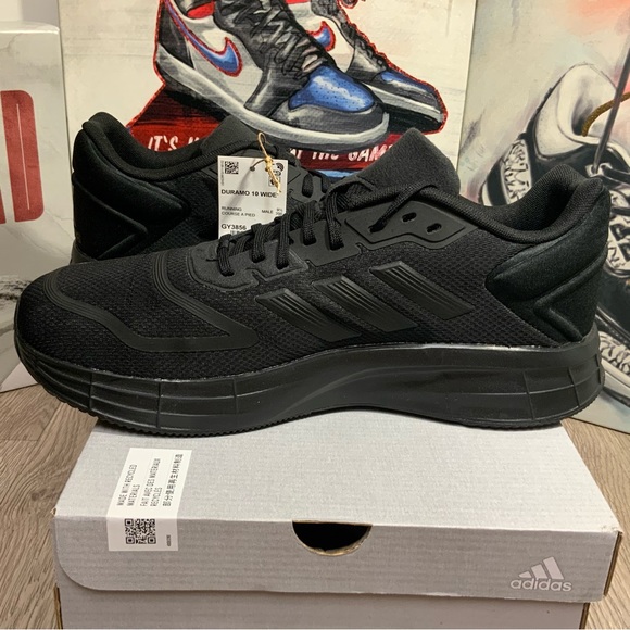 Men Adidas Duramo Athletic/Running Shoes Black GY3856 Size 9 Wide - Picture 5 of 12